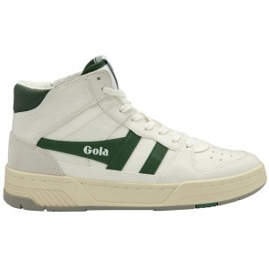 Gola Classics Allcourt High Sneakers Białe Zielone Polska | 5496VWYXR