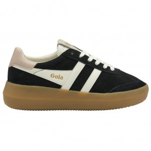 Gola Classics Athena Sneakers Czarne Białe Różowe Polska | 1538RYIDP