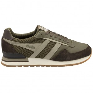 Gola Classics Atlanta Sneakers Khaki Ciemny Brązowe Polska | 5287EULFH