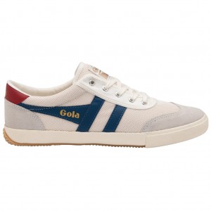 Gola Classics Badminton Mesh Plimsoll Sneakers Białe Niebieskie Jasny Czerwone Polska | 0931VUQPN