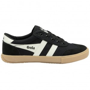 Gola Classics Badminton Plimsoll Sneakers Czarne Białe Polska | 5274GTBHO