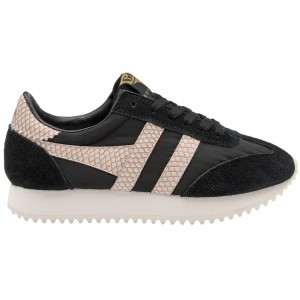 Gola Classics Boston '78 Snake Sneakers Czarne Różowe Polska | 8495BQVUK