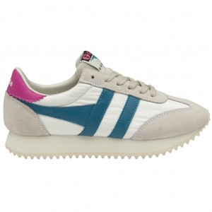 Gola Classics Boston '78 Sneakers Białe Fuksja Polska | 7841YWLCM