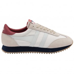 Gola Classics Boston '78 Sneakers Białe Granatowe Jasny Czerwone Polska | 8690IWLSQ