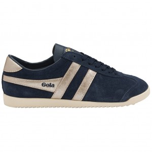 Gola Classics Bullet Flame Sneakers Granatowe Różowe Złote Polska | 7540HJQWK