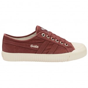Gola Classics Cadet Plimsoll Shoes Bordowe Białe Polska | 6751LAKFP