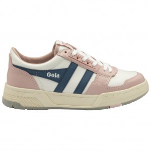 Gola Classics Challenge Sneakers Białe Różowe Polska | 1026UDVIJ