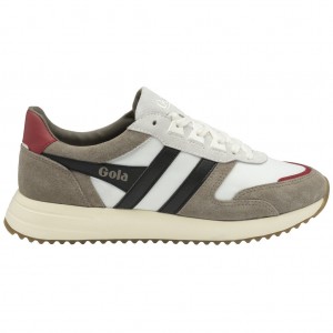 Gola Classics Chicago Sneakers Białe Czarne Polska | 8241UIMES