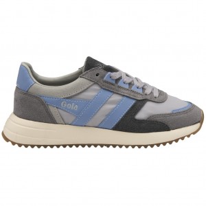 Gola Classics Chicago Sneakers Głęboka Szare Niebieskie Niebieskie Polska | 6035RFPYG