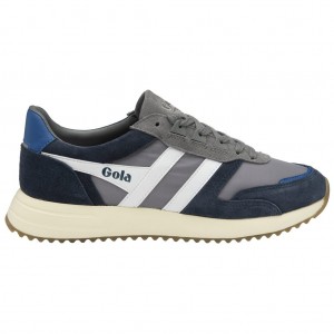 Gola Classics Chicago Sneakers Granatowe Białe Polska | 1407HGPRX