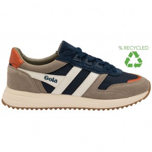 Gola Classics Chicago Sneakers Granatowe Białe Polska | 9163ITGSX