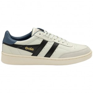 Gola Classics Contact Leather Sneakers Białe Czarne Polska | 9516WDZTV