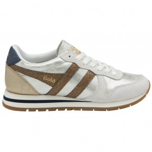 Gola Classics Daytona Blaze Sneakers Białe Miedź Granatowe Polska | 8926GOHYS
