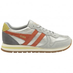 Gola Classics Daytona Blaze Sneakers Srebrne Koralowe Polska | 2834TWHLK