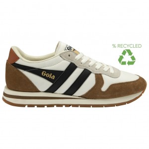 Gola Classics Daytona Chute Sneakers Białe Czarne Polska | 6524NUFBR