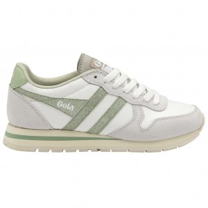 Gola Classics Daytona Glitter Sneakers Białe Głęboka Zielone Polska | 4896IAESR