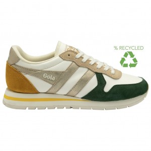 Gola Classics Daytona Quadrant Sneakers Białe Złote Polska | 4953ULFDM