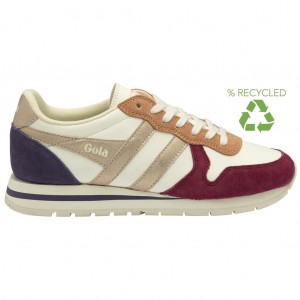Gola Classics Daytona Quadrant Sneakers Białe Różowe Złote Polska | 6531TNASB