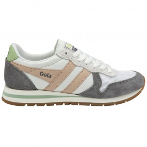 Gola Classics Daytona Sneakers Białe Różowe Zielone Polska | 1796EYSOQ
