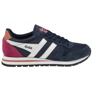 Gola Classics Daytona Sneakers Granatowe Białe Koralowe Polska | 0591PYGUS