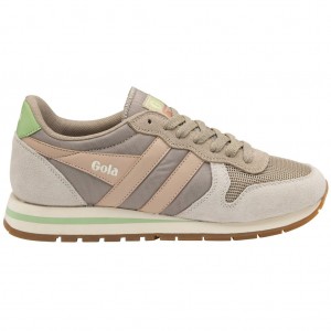 Gola Classics Daytona Sneakers Szare Białe Różowe Polska | 5793IUGEQ