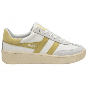 Gola Classics Dropshot Sneakers Białe Cytrynowy Polska | 4869MYHIO