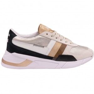 Gola Classics Eclipse Mode Sneakers Srebrne Złote Polska | 6743ZNUPM