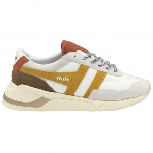 Gola Classics Eclipse Pure Sneakers Białe Pomarańczowe Polska | 8304WHTVA