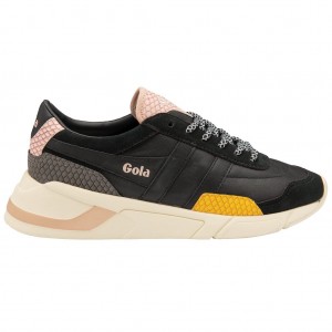 Gola Classics Eclipse Trident Snake Sneakers Czarne Różowe Polska | 1953JMGCF