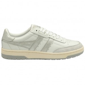 Gola Classics Falcon Mirror Sneakers Białe Srebrne Polska | 8230MQRVY