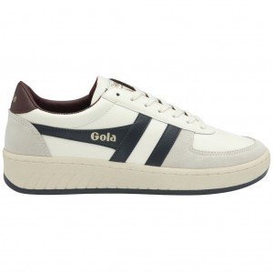 Gola Classics Grandslam Classic Sneakers Białe Granatowe Bordowe Polska | 4826ZBKFA