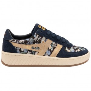 Gola Classics Grandslam LBTY BR Sneakers Granatowe Złote Polska | 6903OMKUE