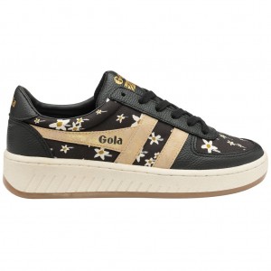 Gola Classics Grandslam LBTY SN Sneakers Czarne Złote Polska | 6473JAOBS