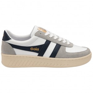 Gola Classics Grandslam Quadrant Sneakers Białe Głęboka Szare Granatowe Polska | 1879XFSCE