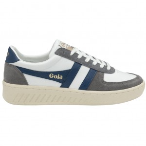 Gola Classics Grandslam Quadrant Sneakers Białe Niebieskie Polska | 2614FNEPZ