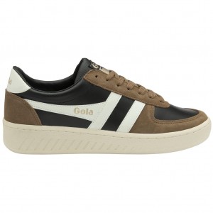 Gola Classics Grandslam Quadrant Sneakers Czarne Białe Polska | 6487YEHNJ