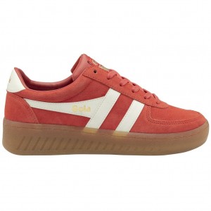 Gola Classics Grandslam Suede Sneakers Koralowe Białe Polska | 9086TKNAB