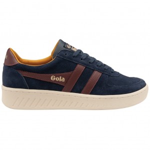 Gola Classics Grandslam Suede Sneakers Granatowe Bordowe Polska | 0127VKGHE