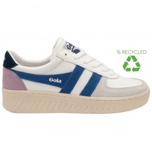 Gola Classics Grandslam Trident Sneakers Białe Granatowe Polska | 8672DMWXH