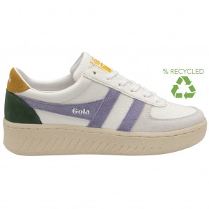 Gola Classics Grandslam Trident Sneakers Białe Lawenda Polska | 5706TWBIX