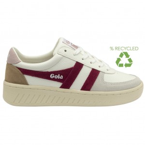 Gola Classics Grandslam Trident Sneakers Białe Różowe Polska | 0462LEDGF