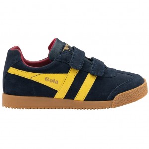 Gola Classics Harrier Strap Sneakers Granatowe Czerwone Polska | 7543BGQEJ