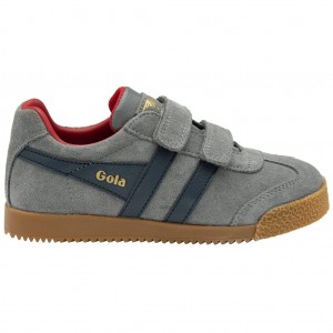 Gola Classics Harrier Strap Sneakers Granatowe Jasny Czerwone Polska | 3478FTBUW