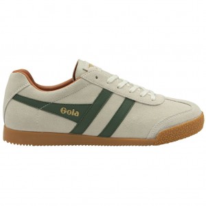 Gola Classics Harrier Suede Sneakers Białe Pomarańczowe Polska | 5206QNAFP