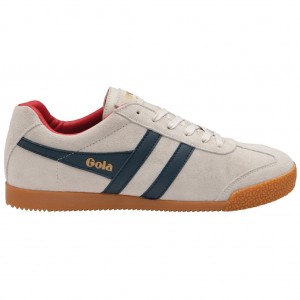Gola Classics Harrier Suede Sneakers Białe Niebieskie Jasny Czerwone Polska | 5764SYIVU