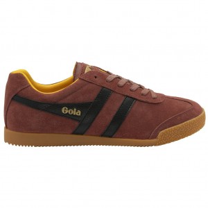 Gola Classics Harrier Suede Sneakers Czerwone Czarne Polska | 9143SQXVN