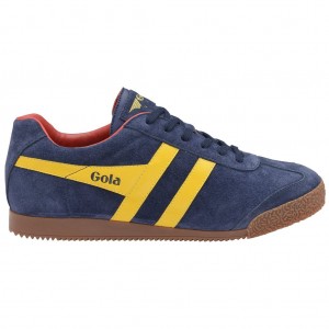 Gola Classics Harrier Suede Sneakers Granatowe Czerwone Polska | 6137RKILP