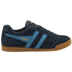 Gola Classics Harrier Suede Sneakers Granatowe Polska | 0315HRZFQ