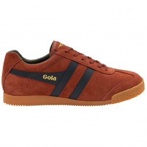 Gola Classics Harrier Suede Sneakers Granatowe Khaki Polska | 5837BMLTH