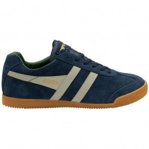 Gola Classics Harrier Suede Sneakers Granatowe Szare Polska | 6172NGSYF